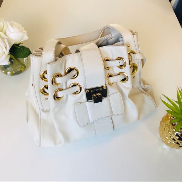 Jimmy Choo Handbags - Jimmy Choo Ramona Handbag White/Gold